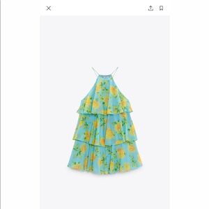 Zara mini tule printed dress